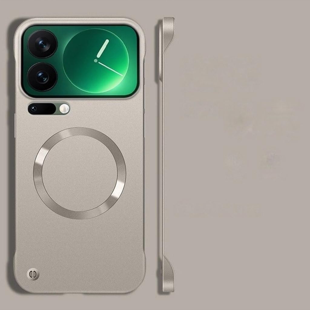 Magnetic For Xiaomi 17 Pro Max Case，Camera Lens Protection，Ultra Slim，without Edges，Support Wireless Charging，Solid Color Magnetic Premium Shockproof Protective Xiaomi 17 Pro Max Cover，Gold Xiaomi 17 Pro Max Gold