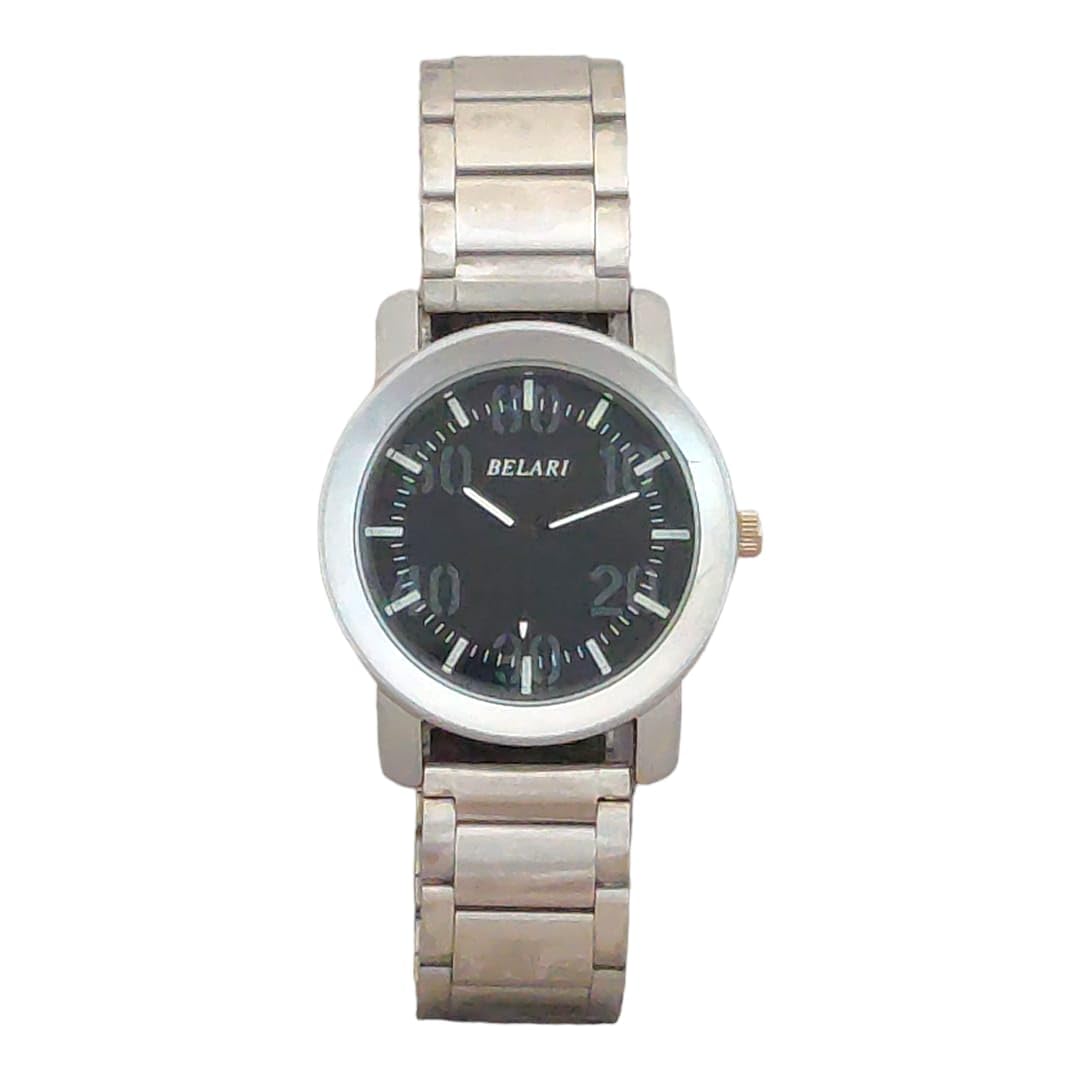 BelariProfessional Round Model Stainless Steel Strap Analog Watches for Women (Black Strap)
