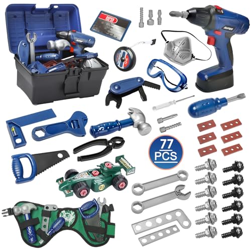 KIMIGO 77 STK Werkzeugkoffer Kinder Werkzeug mit...