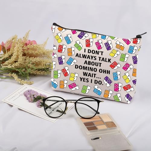 Bolsa cosmética casual con diseño de dominó miniatura 5