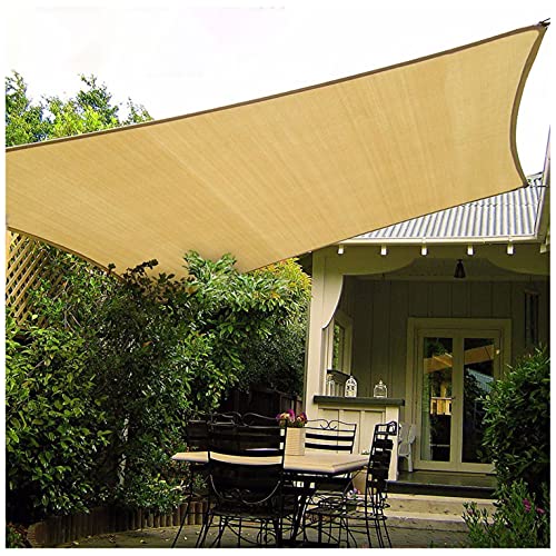 Voile d'ombrage extérieur 4x8m rectangulaire imperméable couleur sable