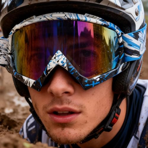 Image of Dirt Bike Goggles Motorcycle ATV Glass Riding Four Wheeler Offroad Mx Racing Helmet Goggles