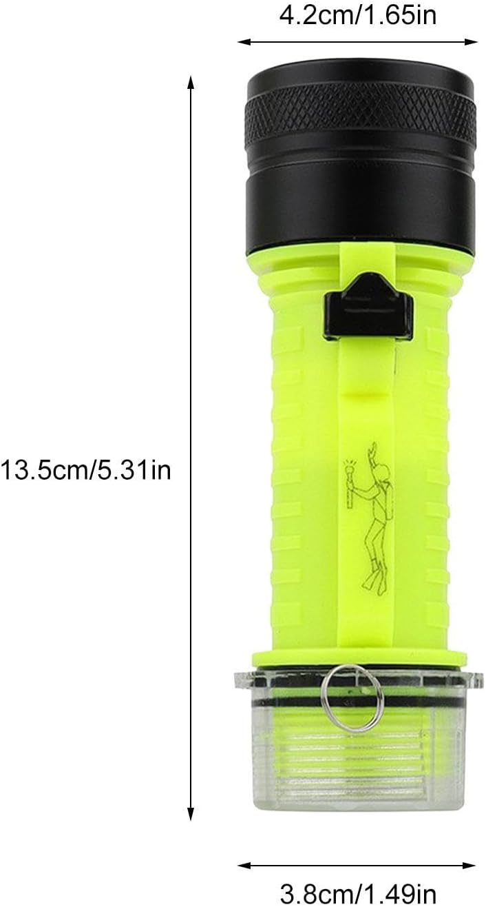 Diving Flashlight - Bright Small Safety,Flash Lights Battery Powered,for Snorkeling Pool River Lake Outdoor Night Sports Camping Hiking Fishing Travel