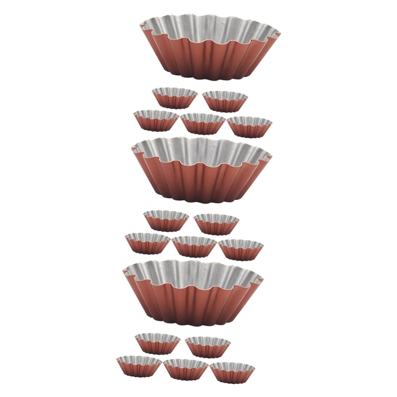 Amosfun 18 Piezas molde redondo para tarta de huevo molde muffins utensilios de cocina molde para muffins multifunción molde de gelatina molde de budín multifunción accesorio de pudín