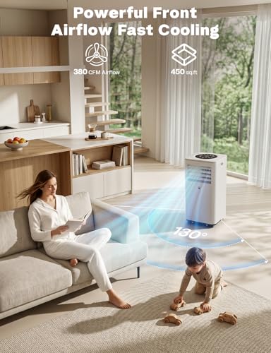 Image of Portable Air Conditioners, 10,000 BTU Portable AC Unit for Room up to 450 Sq. Ft, 3 in 1 Small AC Unit with 24H Timer Smart Sleep Mode, Smart Stand up Air Conditioner for Bedroom(10,000 BTU)