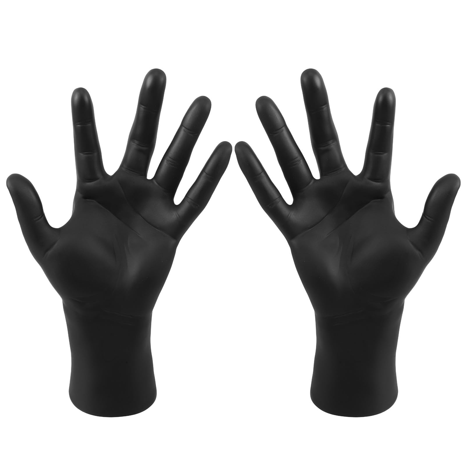 Main en plastique noir de présentation pour bijoux de luxe masculins