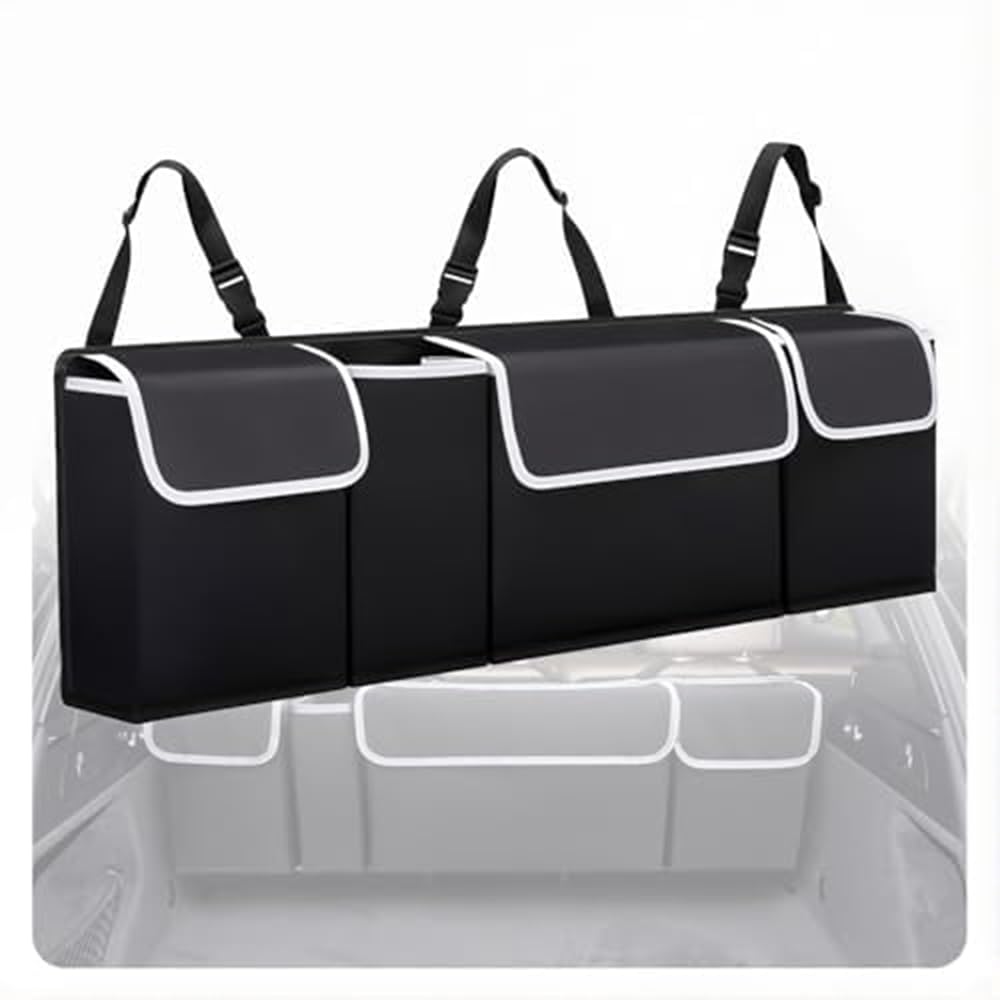 Car Boot Organiser, for Toyota Land Cruiser Prado 90 120 150 155 Waterproof Non-Slip Durable Collapsible Multi-Compartment Hanging Car Seat Storage Bag