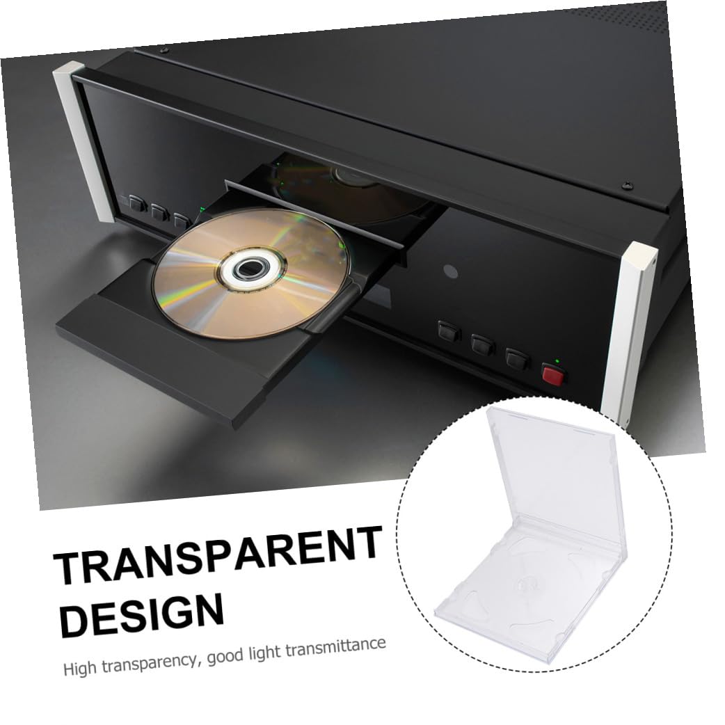 Yardenfun 10 pezzi Custodia CD Doppia Trasparente Rigida Portatile per CD Dvd Supporto Media Video Versatile per Uso Quotidiano e Regali