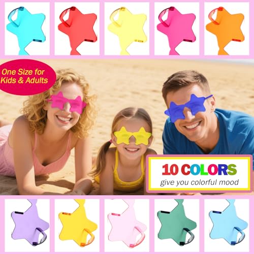 Star Sunglasses 10 Pack Rimless Star Glasses Colorful Sunglasses for Women Men Party Favors3