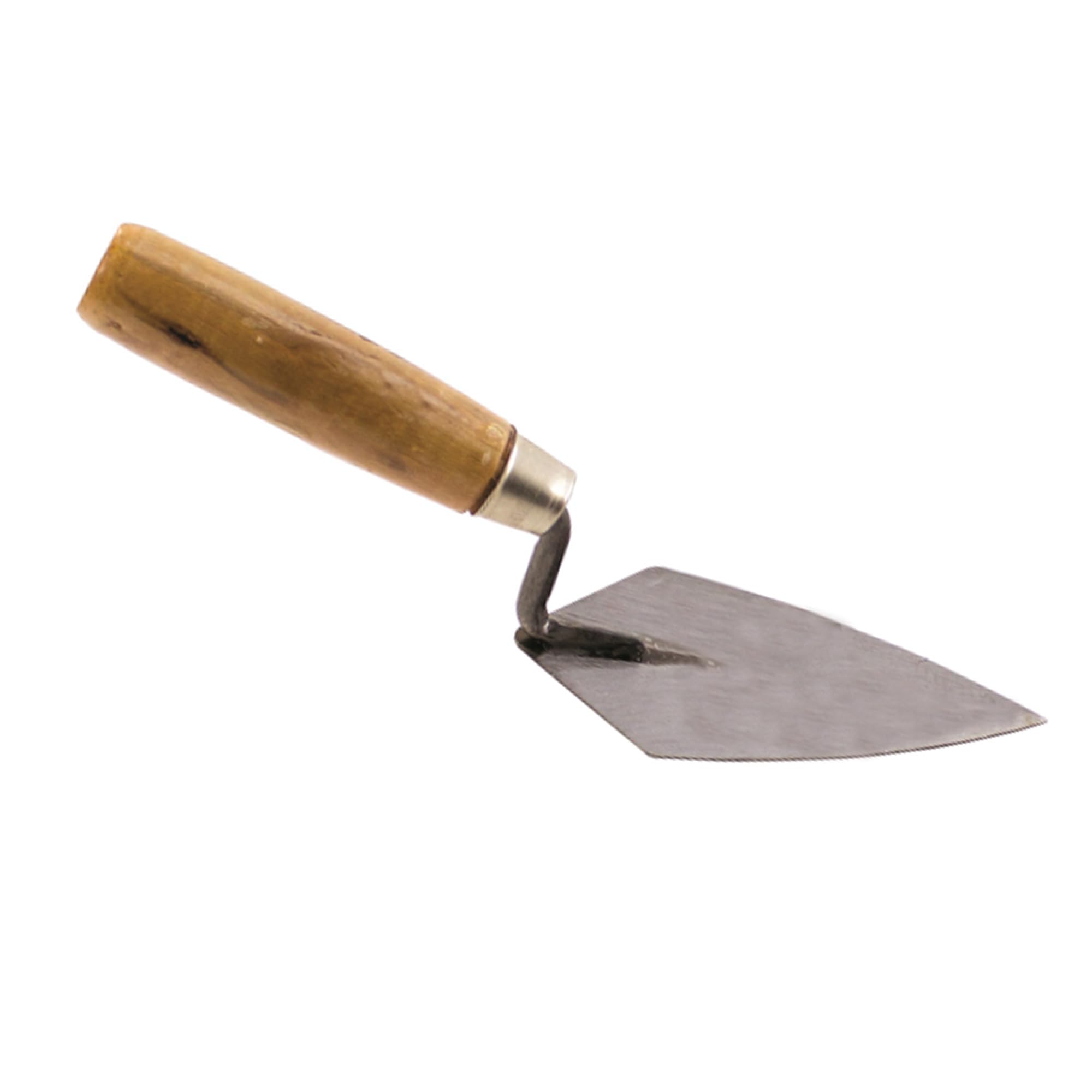 5" Bricklayers Trowel - Pointed Carbon Steel Blade with Wooden Handle - Ideal for Bricklaying Cement Spreading & Masonry Work