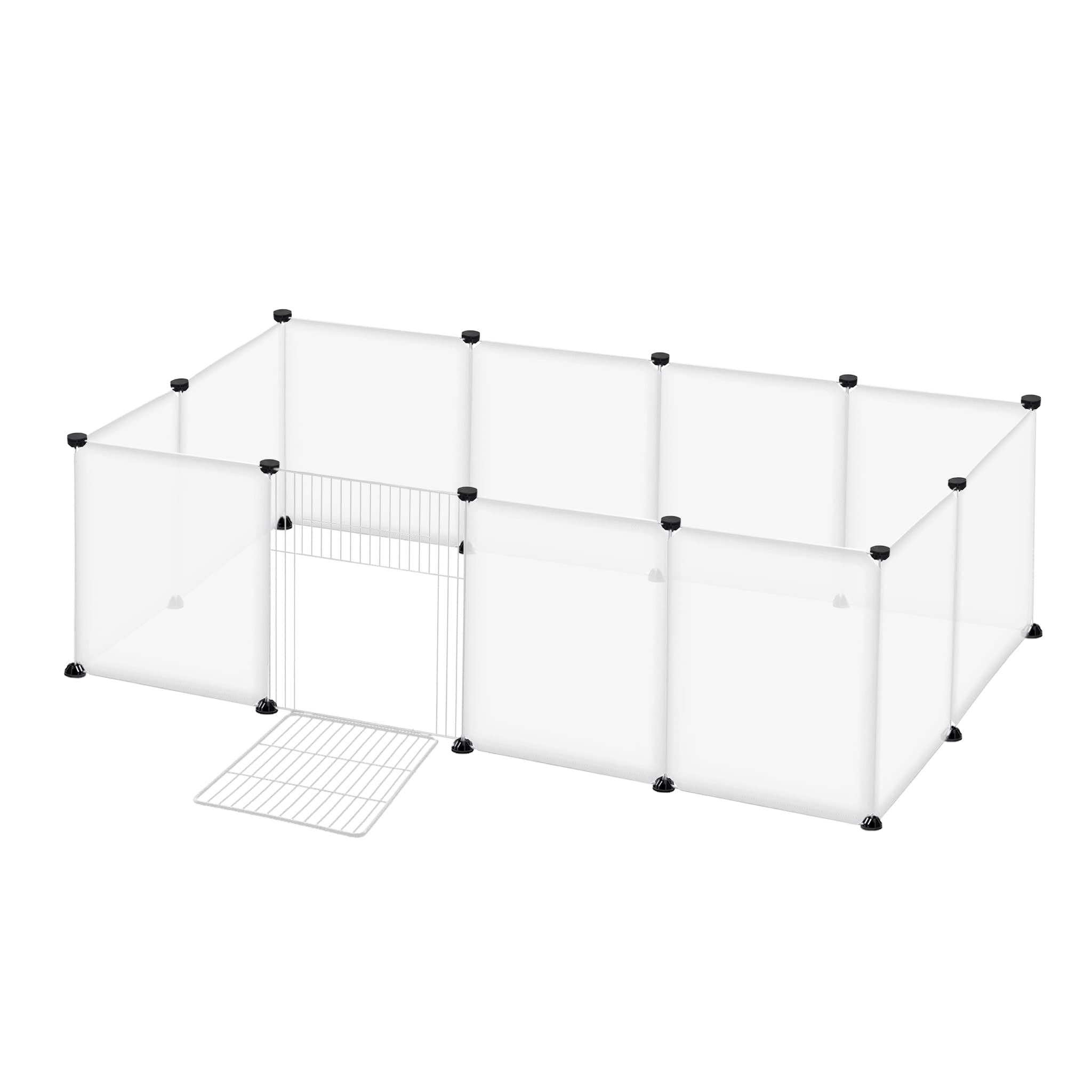 NAIZY Outdoor Small Animal Playpen Puppy House White with Door (Pack of 12)
