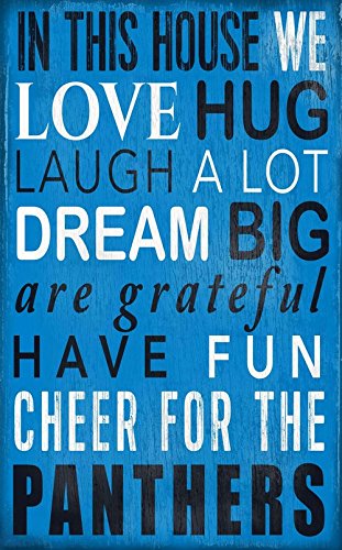 Fan Creations N0725-CAR Carolina Panthers in This House Sign, Multicolored