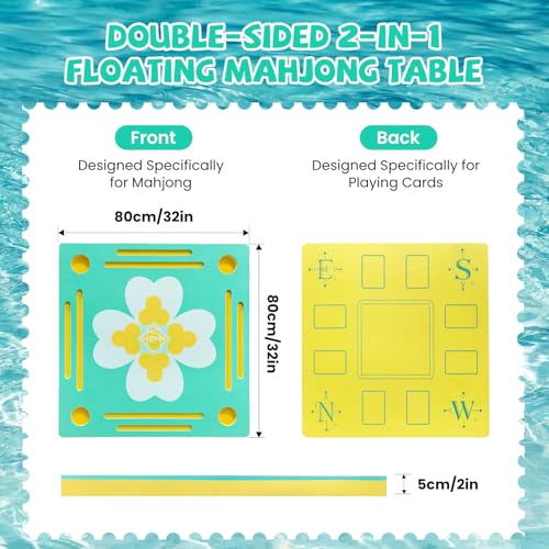 Mesa Flotante Mahjong para Piscina Doble Cara Multiuso miniatura 4