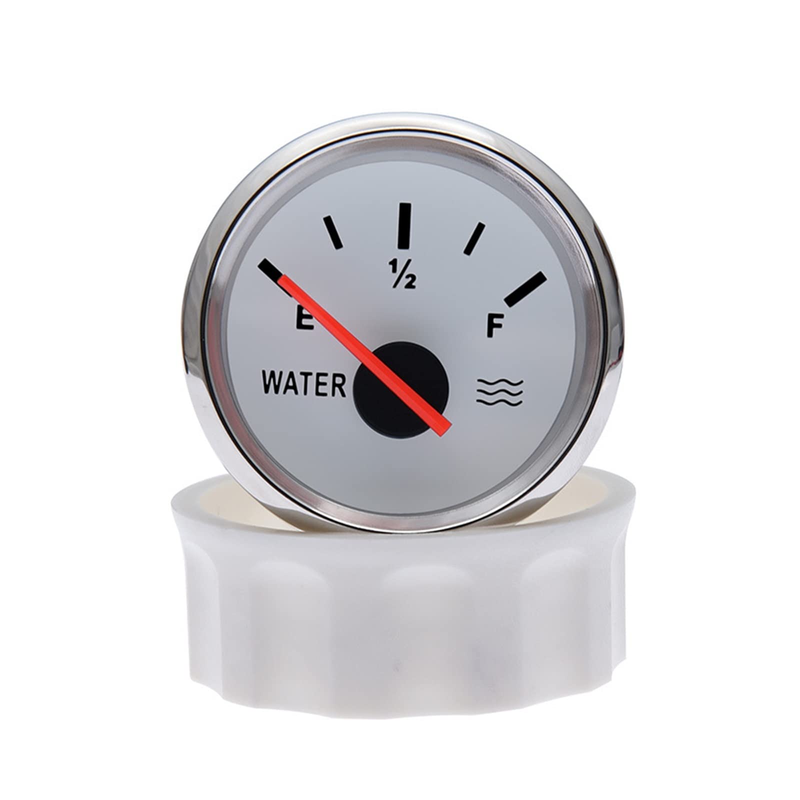 Cfwwsaq U Liquid Level Meter, Water Level Gauge With Water Level Sensor 52Mm Water Tank Level Indicator With Red Backlight 0-190 Ohm Sensor(1)