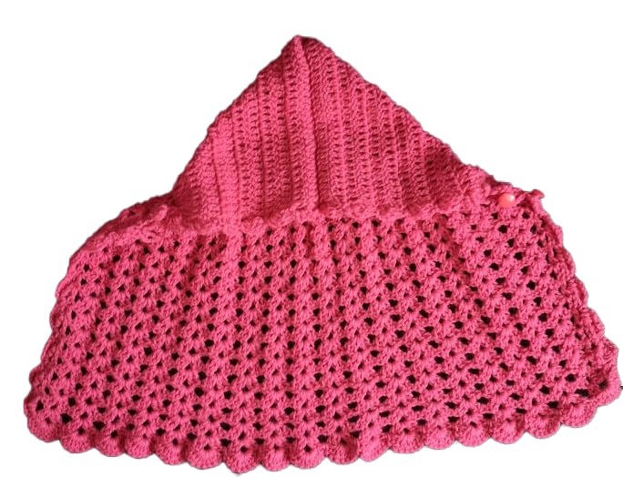 Burnous bébé rose fushia 3 à 6 mois enveloppant de tendresse