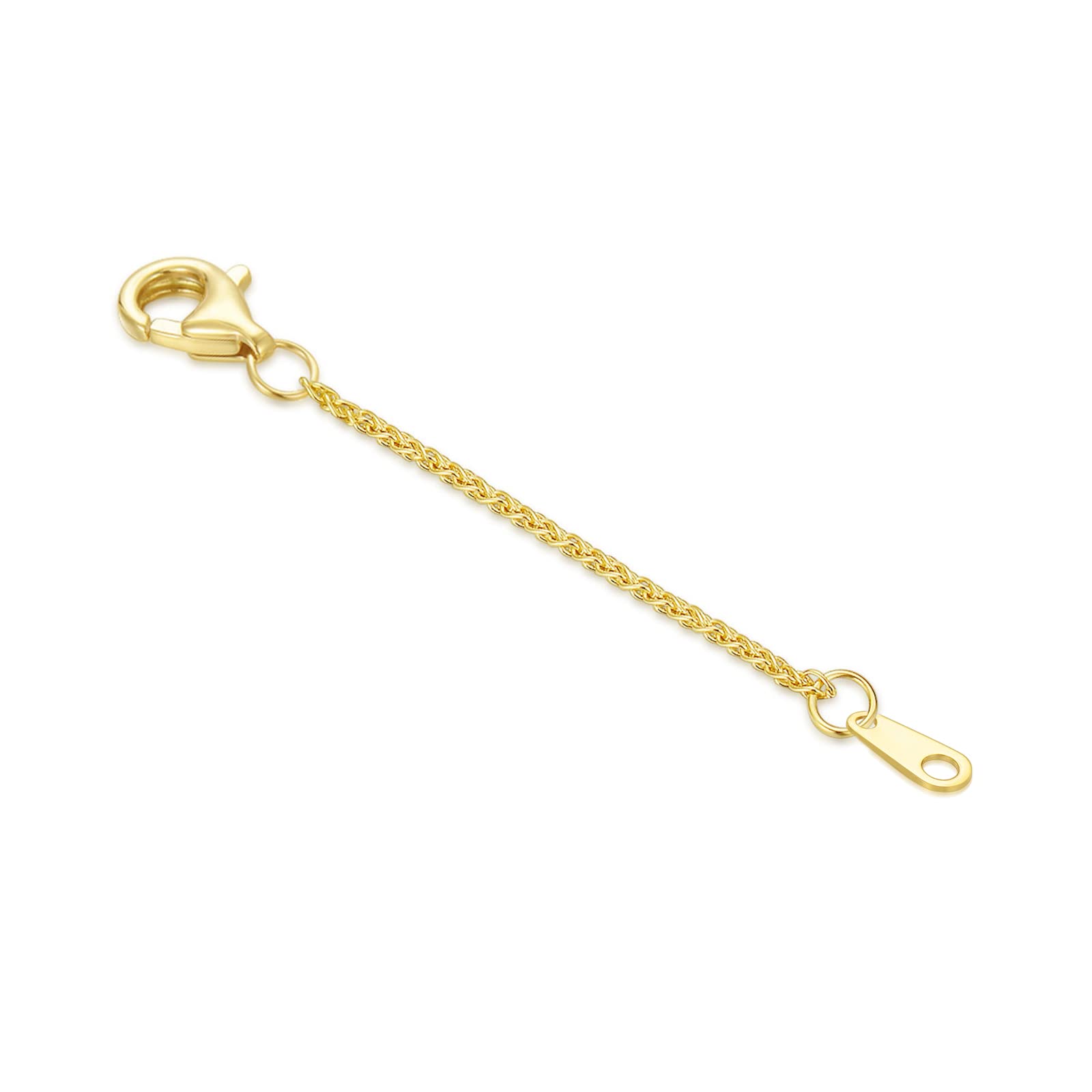 14k Gold 0.5"/1"/1.5"/2"/3" Necklace Bracelet Extender Chain, Necklace Extender Gold 14k, Durable Removable Gold Chain Extender, Gold Extension Chain for Necklace Anklet