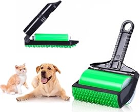 Stick It Roller Pet Hair Remover,1PC Silicone Stick It Roller Pet Hair Remover Reusable and Washable Sticky Lint Roller,Silicone Stick It Lint Roller, Extra Sticky Stick It Pet Hair Remover,Green