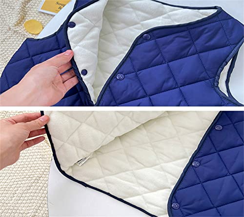 Toddler Children Kids Baby Boys Girls Winter Solid Coats Sleeveless Vest Jacket Outer Outwear Children's Padded4