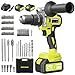 DEWINNER Perceuse Visseuse Sans Fil 21V Pour Batterie Makita 2 Batteries 4.0Ah,130Nm Max Brushless Visseuse Devisseuse Sans Fil avec 76 Accessoires et Valise,20+3 RéGlages de Couple,2 Vitesses,LED