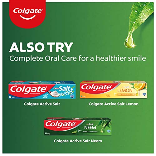 Image of Colgate Active Salt Neem Toothpaste, Germ Fighting Toothpaste For Healthy, Tight Gums, Oral Care 200G