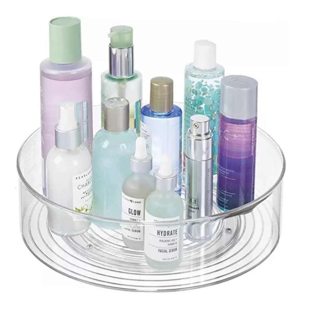 Clear Rotating Kitchen Organizer - 475g Lazy Susan l Turntable Storage Container for Kitchen, Bathroom, Pantry, Makeup, and more - BPA Free Spinning Spice Rack for Easy Access