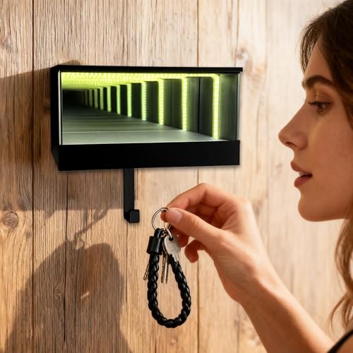 Soporte para llaves de garaje con espejo LED contra pérdidas 3