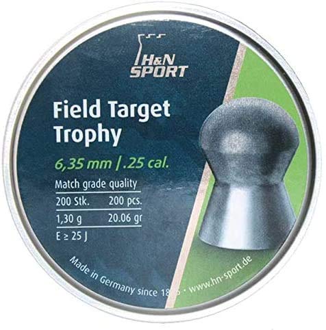 H&N Sport Field Target Trophy .25/6.35mm Airgun Pellets (200ct) L210