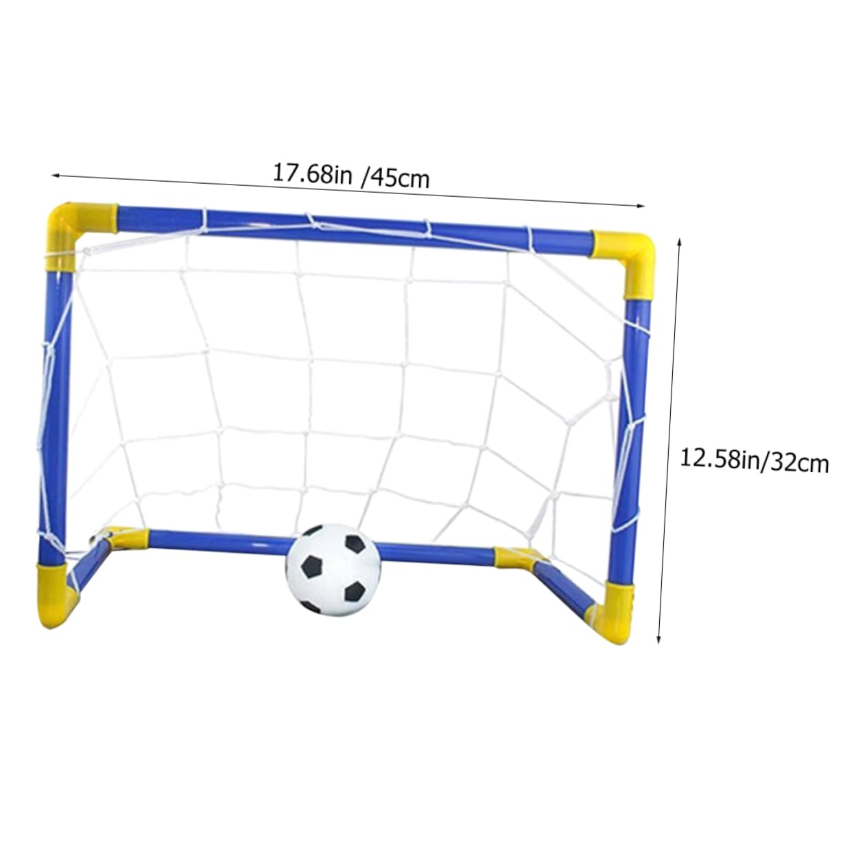 Wakauto Portable Boys and Girls Soccer Gate Mini Football Goal Net Frame Plastic Training Equipment for Indoor/Outdoor Play Practice