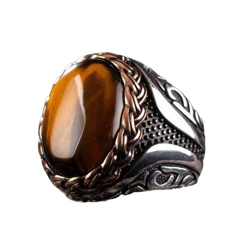 Carat Sutra RARE PRINCE Exclusive Turkish Style Ring with Tiger Eye, Sterling Silver 925 Ring | Jewellery for Men| With Certificate of Authenticity, US 9.5/IND 20-21 (B0DCLBJLDL) Amazon Price History, Amazon Price Tracker
