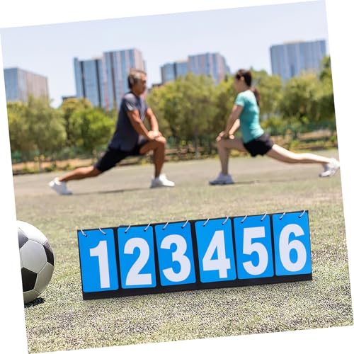Marcador deportivo reutilizable de metal y tela azul miniatura 5