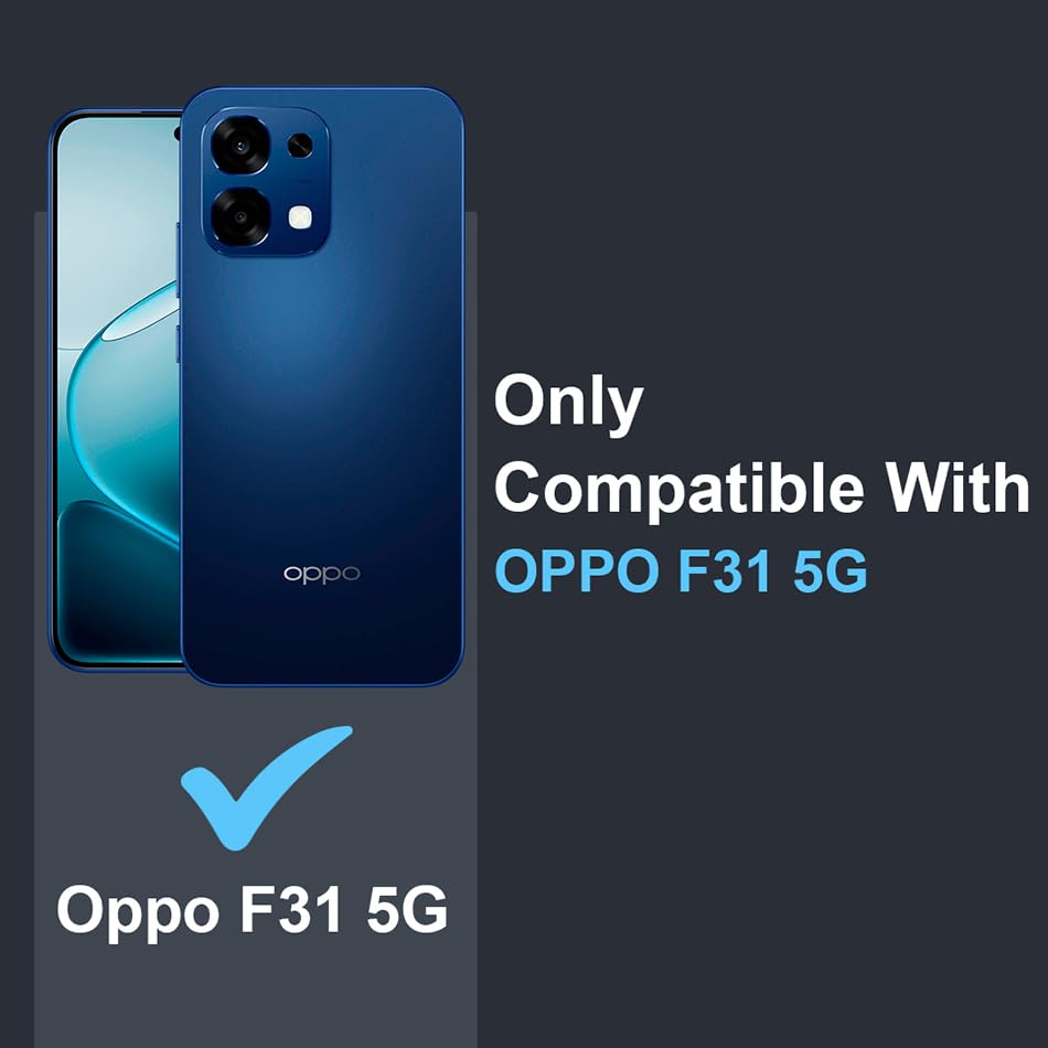 Image of Fashionury Crystal Clear Case for Oppo F33 5G / Oppo F31 5G | Yellowing Resistance | Transparent TPU Silicone | Raised Camera Lips | Slim Transparent Cover