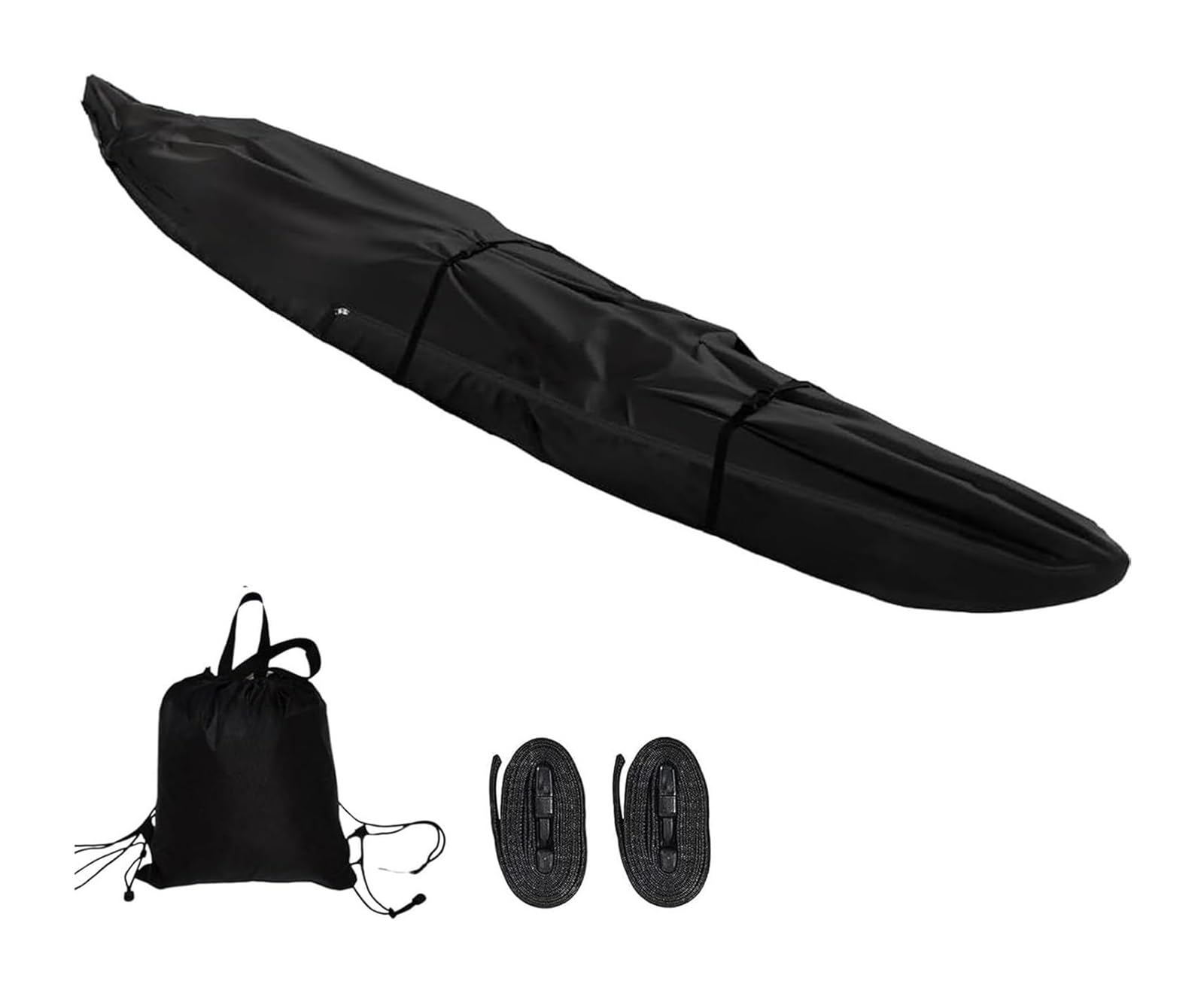 Pokrowiec na kajak, Pokrowiec do przechowywania deski wiosłowej do kajaka, łodzi kajakowej, czarny 10-18FT(16FT)