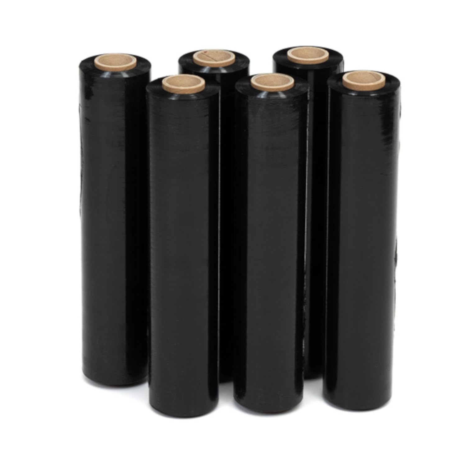 6 Rollen Stretchfolie Schwarz 23my 2,5kg 500mm Handstretchfolie Stretchfolienrolle Palettenfolie Umzugsfolie Strechfolie Wickelfolie - gedeht über 350m Länge - Folie für Möbel - Folie für Umzug