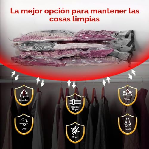 Miniatura 3 de 6 Bolsas De Almacenamiento Al Vacío Gigantes, Bolsas De Sellado Al Vacío Para Ropa, Bolsas De Viaje Para Ahorrar Espacio Para Equipaje, Ropa, Almohadas, Edredones, Mantas, Ropa De Cama, 40 X 60 Cm
