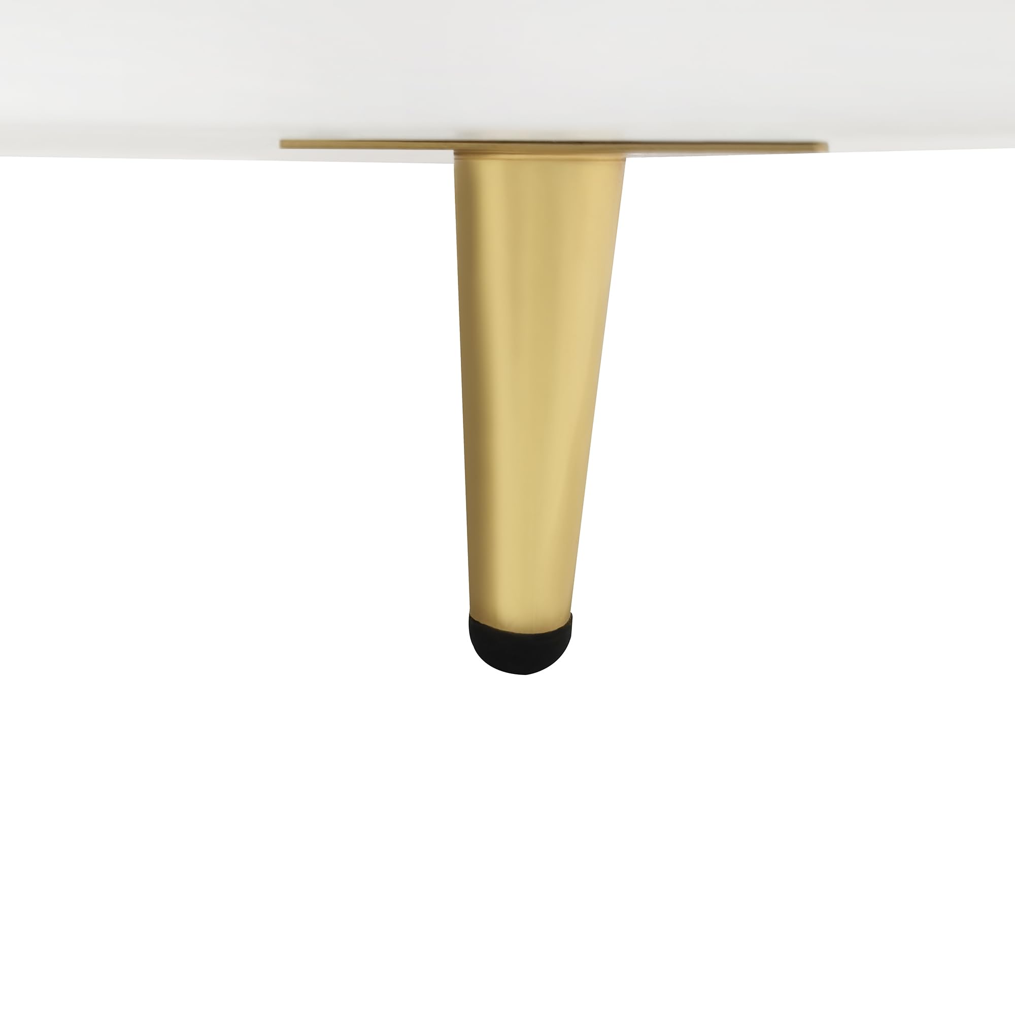 BTM Table Basse Salon avec LED, Table Basse Blanc Moderne avec 2 Portes et 2 Tiroirs, Texture Marbré et Designs Dorés, Charge 80kg, 100x50x40 cm, Blanc