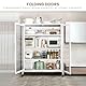 MAGIC SELECT Küchenschrank mit Rädern, Aufbewahrungsschrank für Zuhause, Mikrowellenschrank mit Türen, Organizer für Zuhause, Badezimmer, Wohnzimmer, Schlafzimmer. (4 Regale/135x80x40 cm)