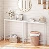 HOOBRO Consolle Ingresso, 75 cm Tavolo Console Stretto, Piccolo Tavolo per Decorazioni, Tavolino da Divano, Corridoio, Soggiorno, Assemblaggio Semplice, Bianco EWW75XG01 #3
