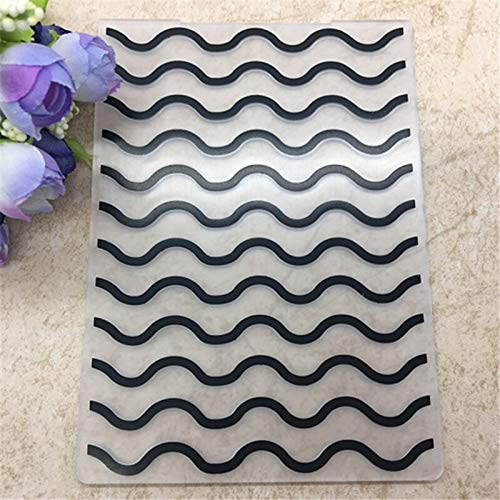 Wave Plastic Embossing Folders for DIY Scrapbooking Paper Craft. Card Making Decoration Supplies