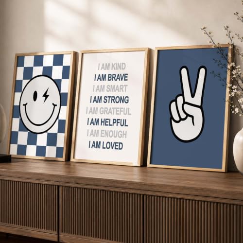 Image of Kotart Big Size quote Motivational Poster with Frame Aesthetic Positive Posters with Frames Motivational Quote feel good inspirational office Wall Art Room Living Room & Study Set Of 3 | Design 996 Beige (20x30 Inch)