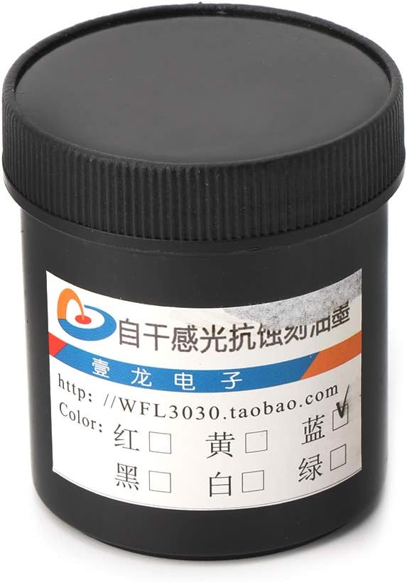 GUMEI Photoresist Anti-etching Blue Ink Paint For DIY PCB Dry Film Replacement 100g