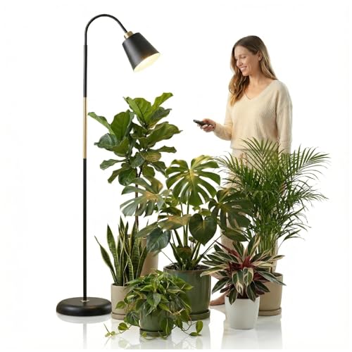 TheOneGrow Floor Lamp Grow Lights for Indoor Plants, Adjustable Height Tall Standing Plant Light with Remote & Timer, 360° Gooseneck, Full Spectrum Dimmable, Weighted Base TheOneGrow Floor Lamp Grow Lights for Indoor Plants, Adjustable Height Tall Standing Plant Light with Remote & Timer, 360° Gooseneck, Full Spectrum Dimmable, Weighted Base