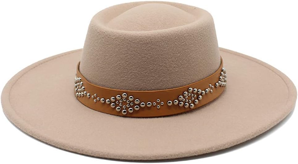 Fedora Hats for Women Wide Brim Khaki Black Felted Dress Hat Panama Men Jazz Hat Women's Hats