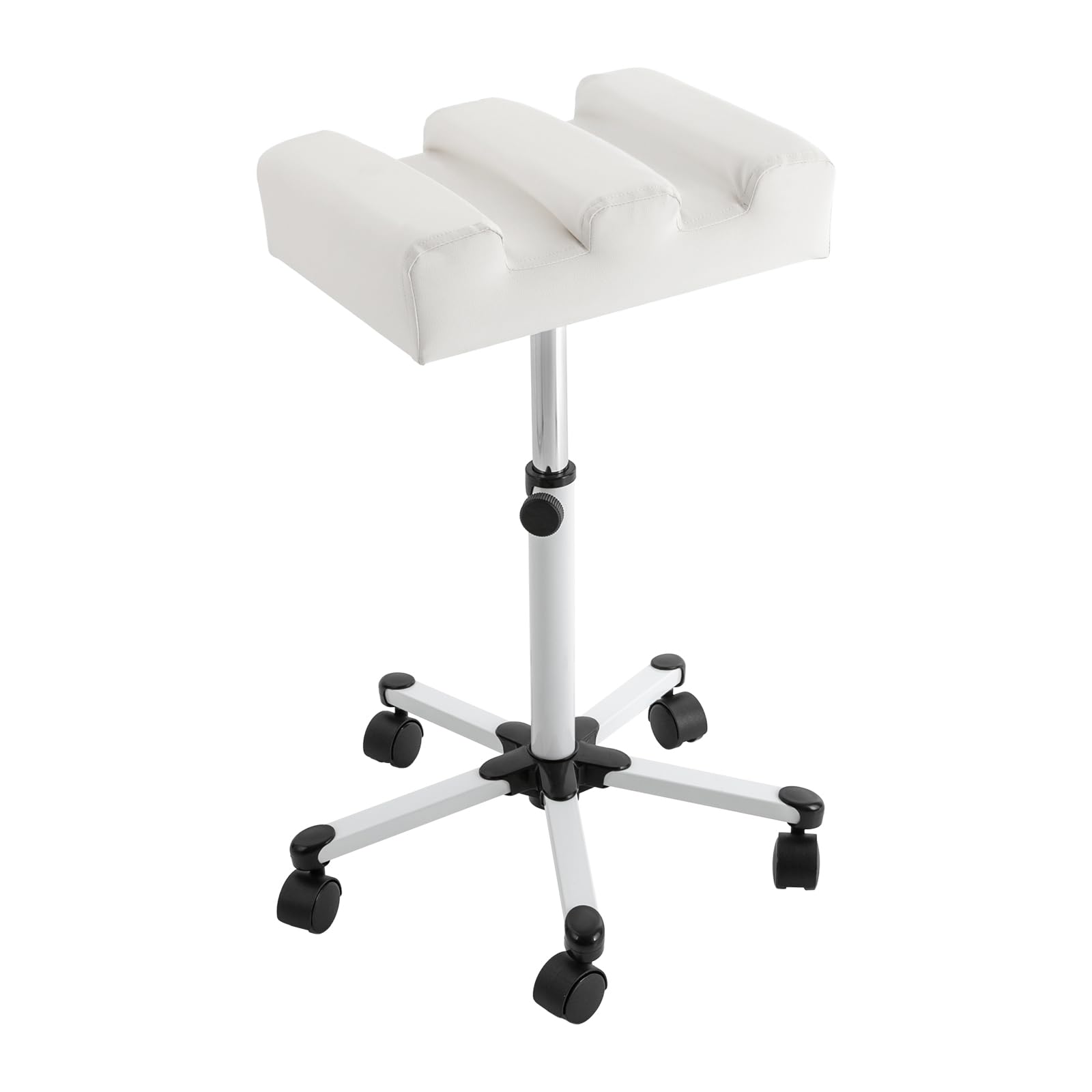 Sgabello per pedicure regolabile, poggiapiedi per manicure, pedicure con ruote, altezza regolabile 50-70 cm, per saloni di bellezza, ospedali, negozi di cura dei piedi, saloni, spa