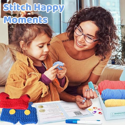 Image of Fancyku Crochet Kit for Beginners, 4 and 6 Inch Figures, Mario