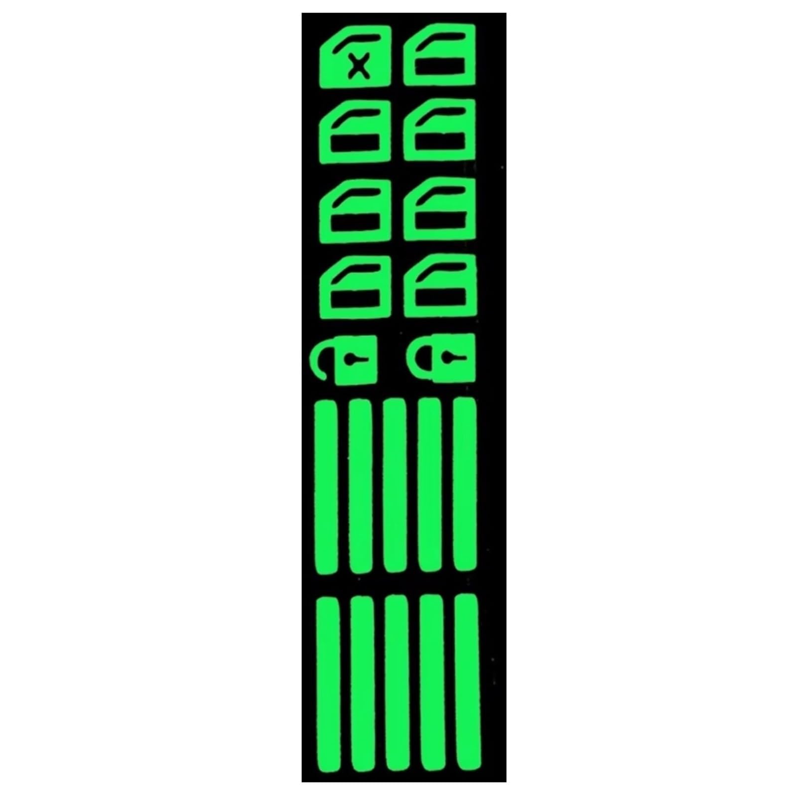 Auto Button Sticker Car Window Button Luminous Sticker Car Style Glowing Sticker Window Lifter Switch Night Fluorescent Decals
