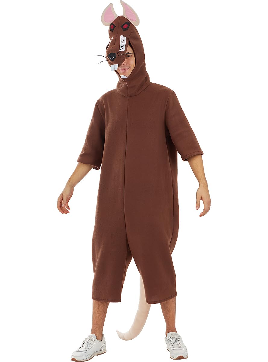 Funidelia | Disfraz de rata para hombre y mujer Animales - Disfraz para adultos y divertidos accesorios para Fiestas, Carnaval y Halloween - Talla L - XL - Gris/Plateado