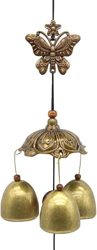Miniatura 4 de Hooshing Paquete de 2 campanas de viento de la suerte, campanas de viento pequeñas de jardín, campanas de viento de Feng Shui para el hogar, patio,