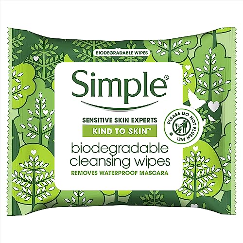Simple Kind To Skin Face Wipes Biodegradable 25 Wipes