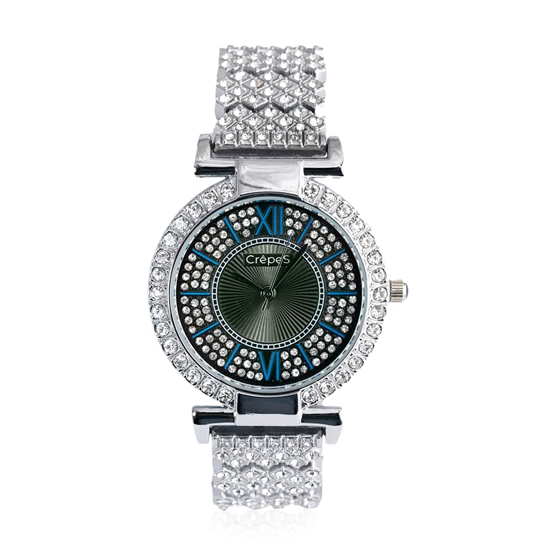 CrepeS Lustre Stone Metal Strap Watch for Women Latest Formal Watch Classy Look (B0D1K74KM1) Amazon Price History, Amazon Price Tracker