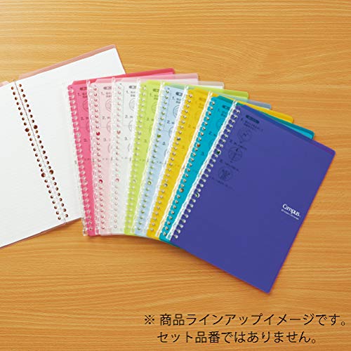 Kokuyo Campus Smart Ring Binder, B5 Light Blue Refillable Binder Notebook 26 Holes with 10 Extra Loose-Leaf Paper, Up to 25 Filler Papers for Work & Study, Japan Import (RU-SP700LB)
